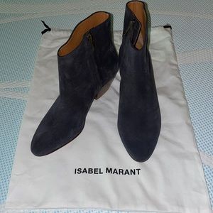 NWOT Isabel MARANT Faded black suede Daken boots